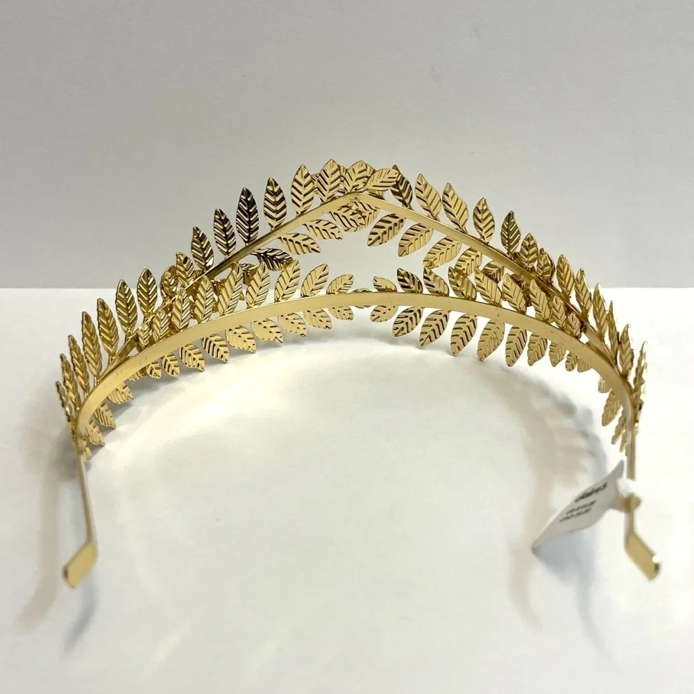 Claire’s Greek Goddess Gold Leaf Double Row Headband